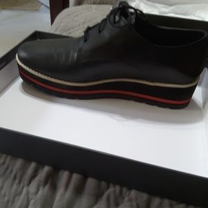 Eileen Fisher women Black Eddy leather Shoes 9.5M